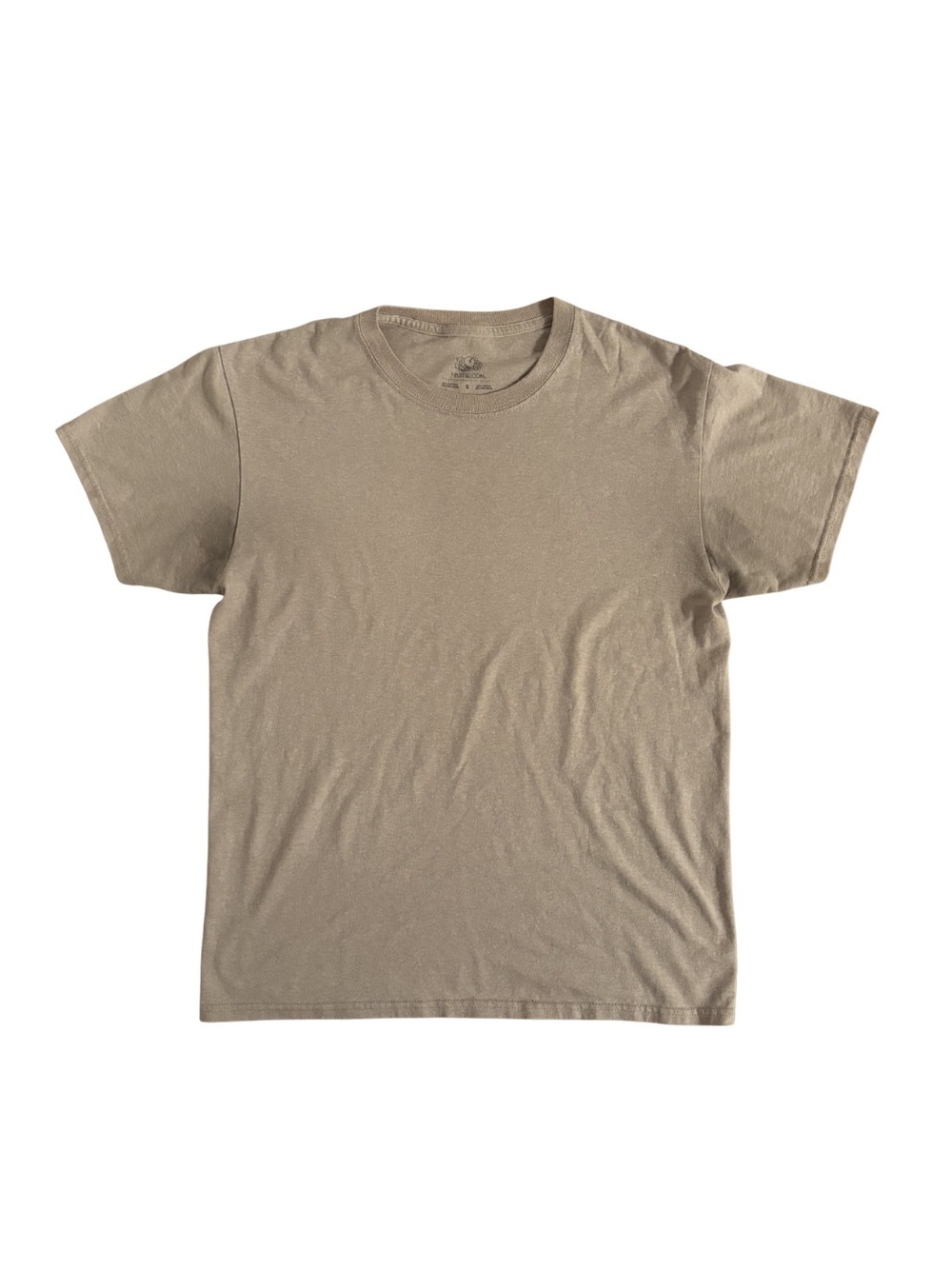 Fruit of the Loom Classic Linen Feel Crew Neck T‑Shirt — Sand